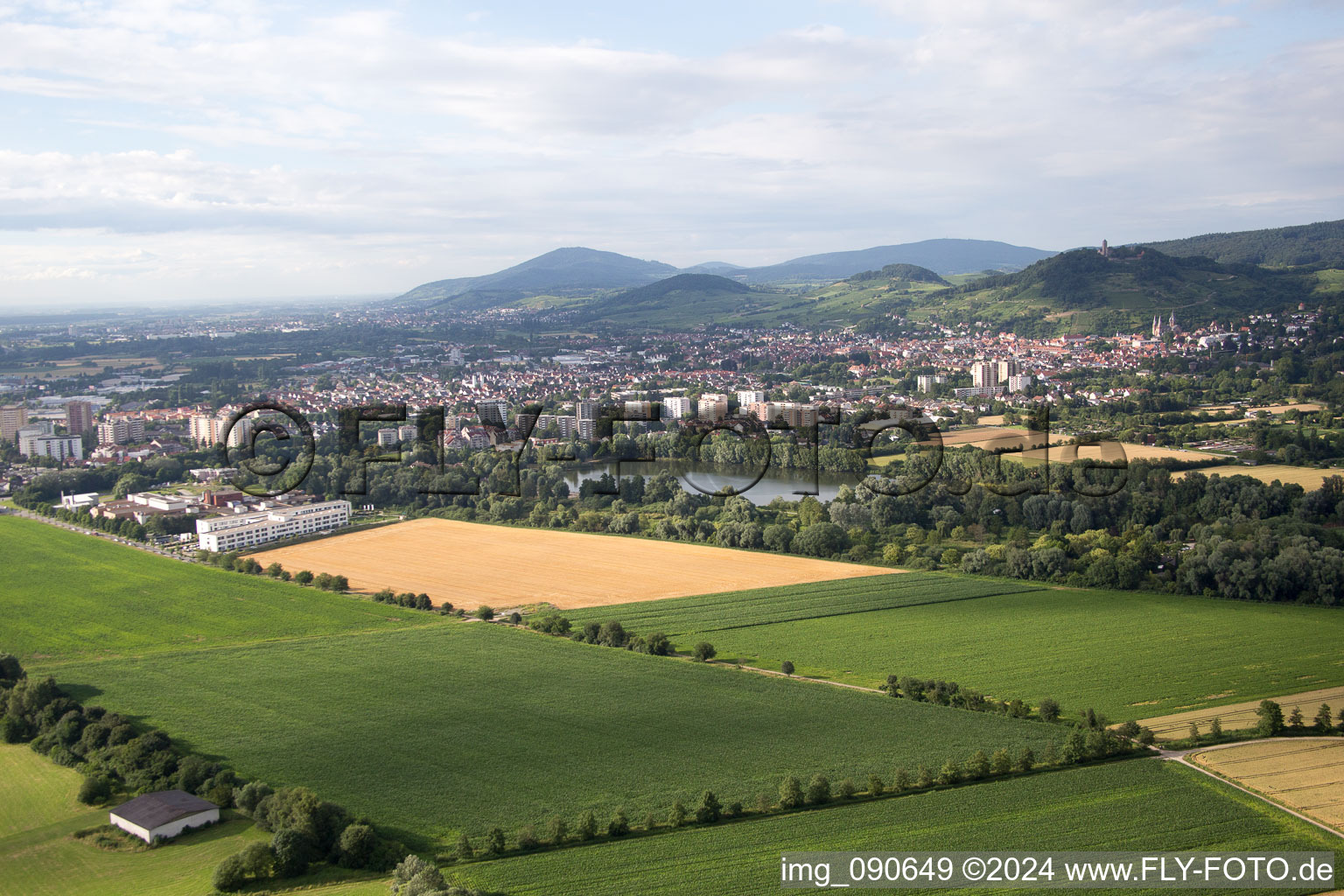 Heppenheim im Bundesland Hessen, Deutschland aus der Drohnenperspektive