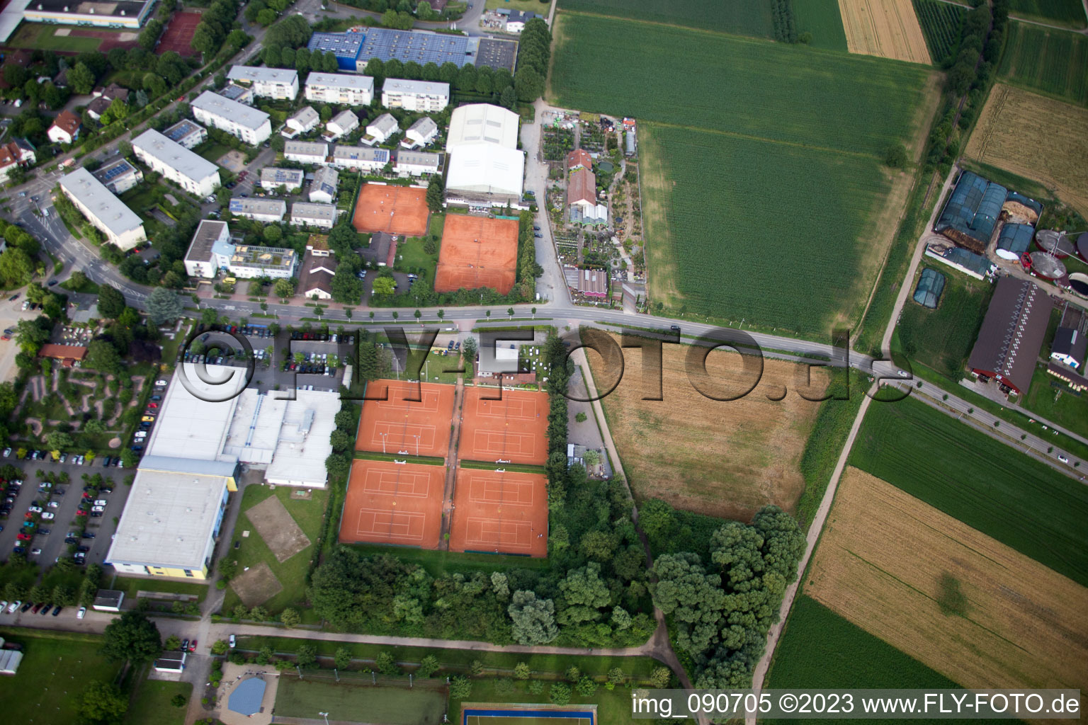 Luftbild von Weinheim im Bundesland Baden-Württemberg, Deutschland