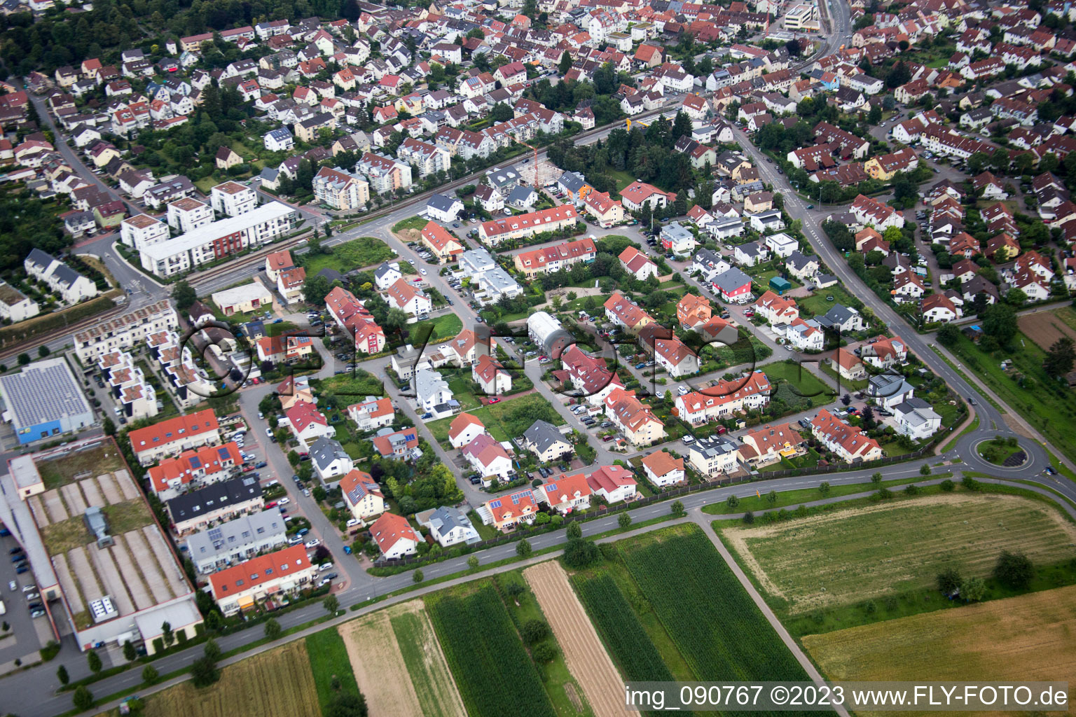 Luftbild von Dossenheim im Bundesland Baden-Württemberg, Deutschland