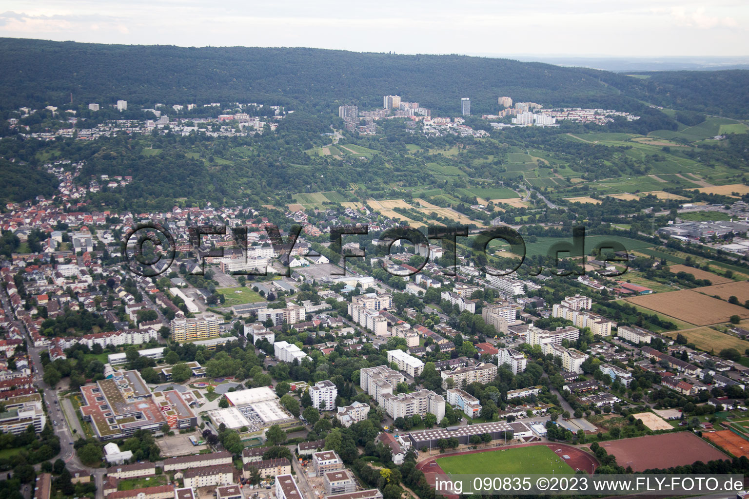 Luftaufnahme von Ortsteil Rohrbach in Heidelberg im Bundesland Baden-Württemberg, Deutschland