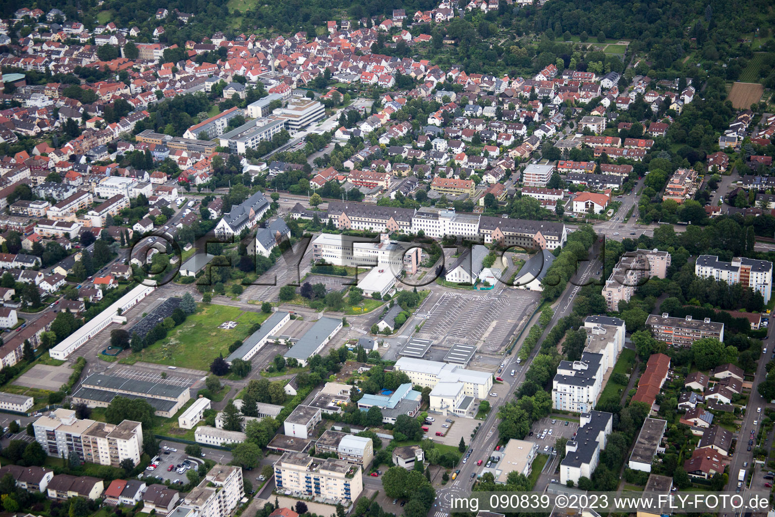 Ortsteil Rohrbach in Heidelberg im Bundesland Baden-Württemberg, Deutschland von oben