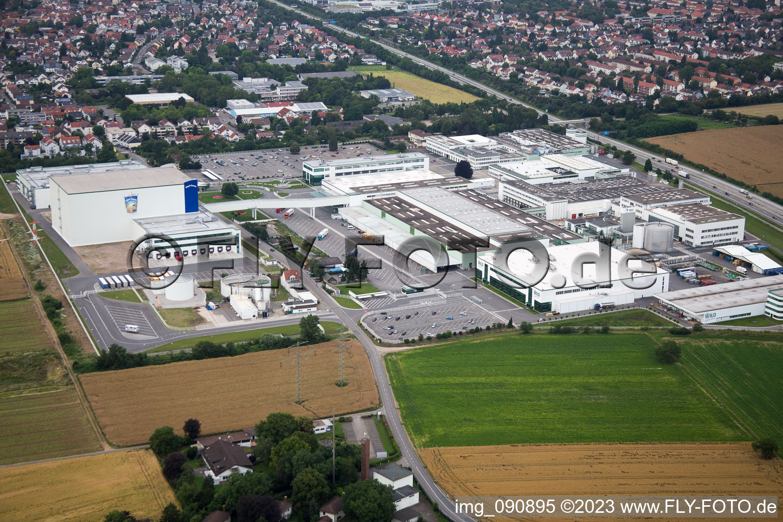 Luftbild von Eppelheim, Wild-Werke im Bundesland Baden-Württemberg, Deutschland