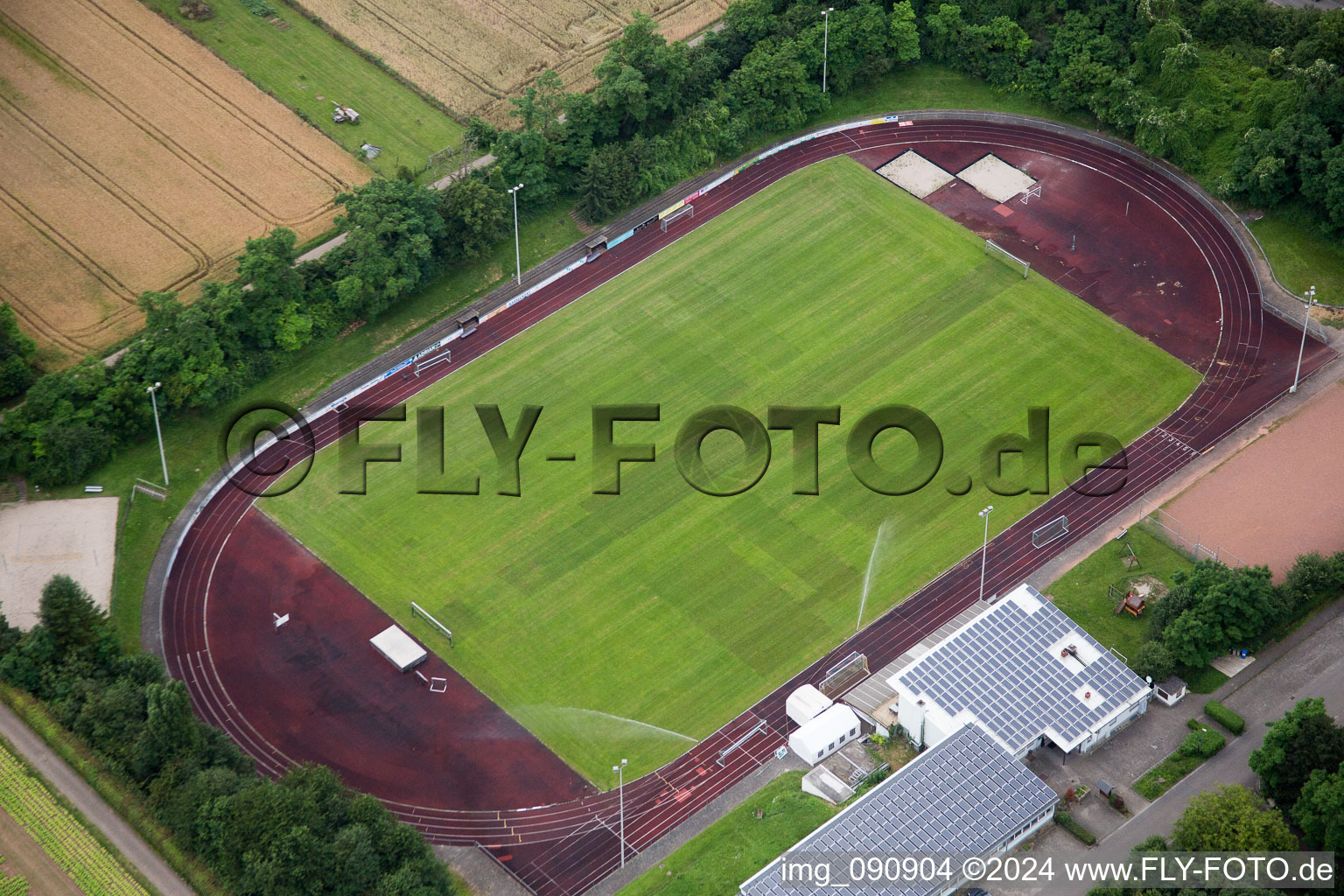 Luftaufnahme von Eppelheim, Sportplatz im Bundesland Baden-Württemberg, Deutschland
