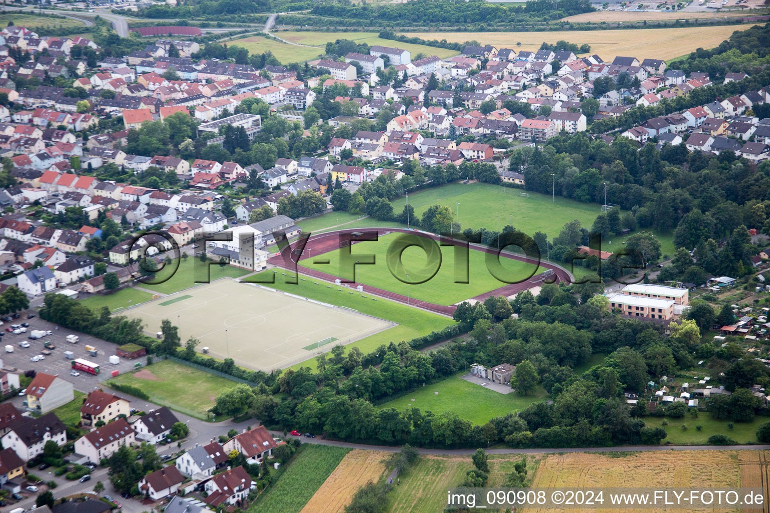 Luftbild von Plankstadt im Bundesland Baden-Württemberg, Deutschland