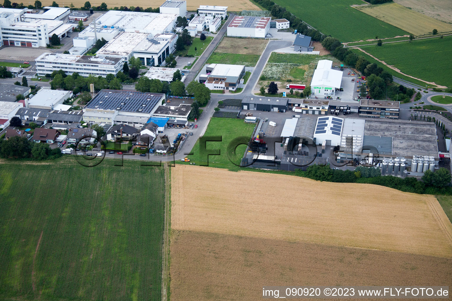 Plankstadt im Bundesland Baden-Württemberg, Deutschland aus der Luft betrachtet