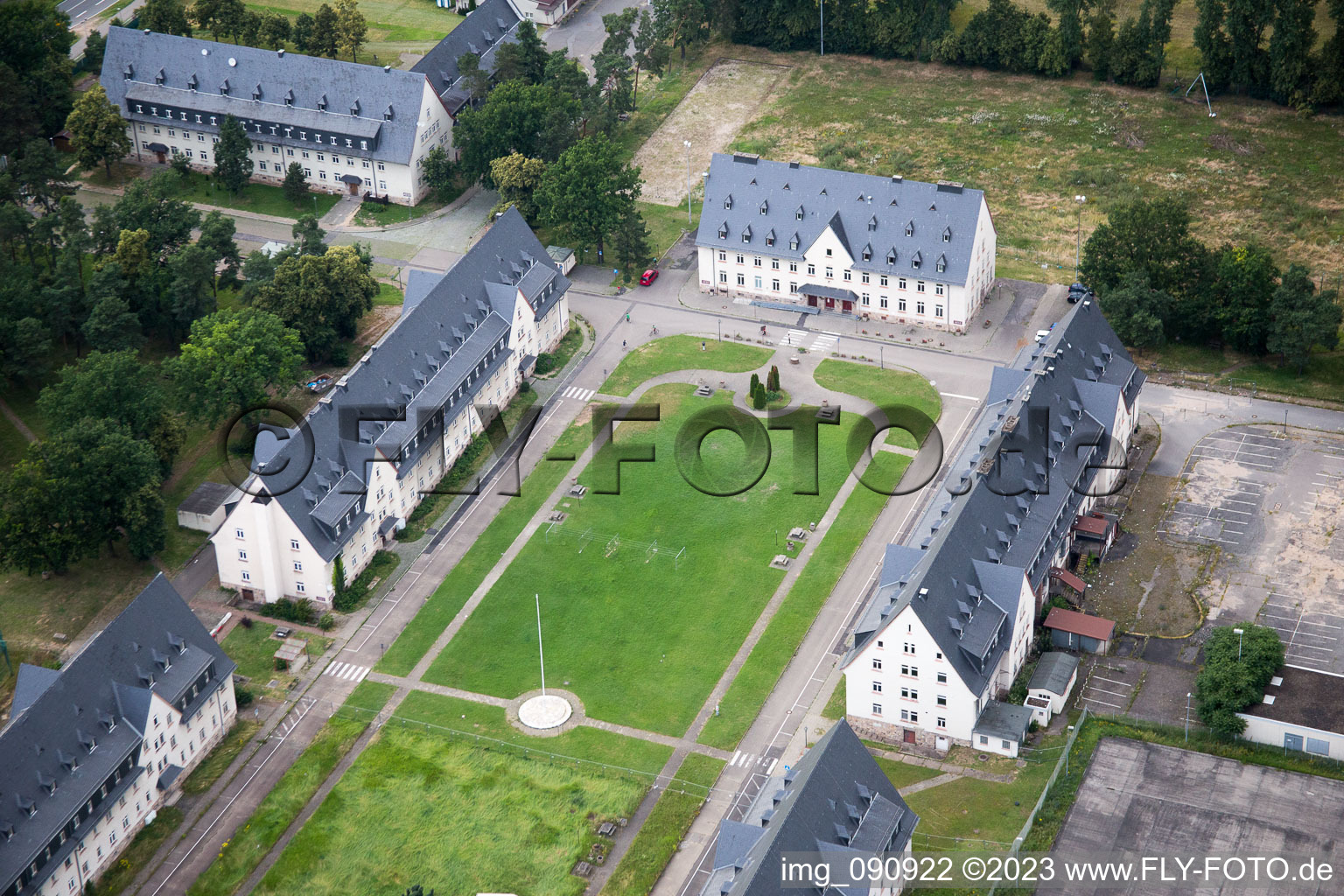 Drohnenbild von Plankstadt im Bundesland Baden-Württemberg, Deutschland