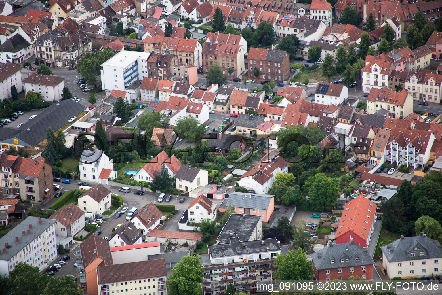 Worms im Bundesland Rheinland-Pfalz, Deutschland von der Drohne aus gesehen