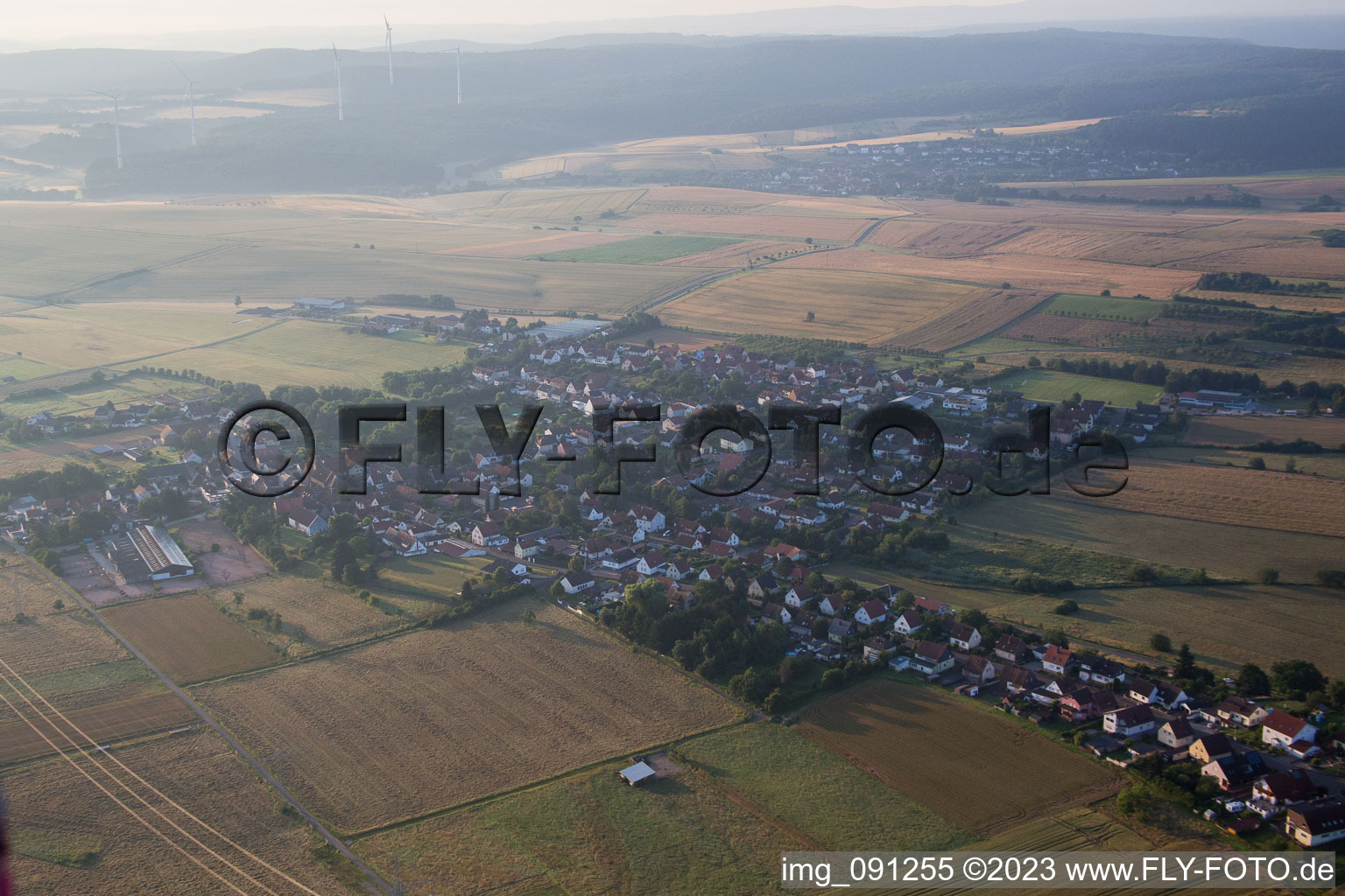 Luftbild von Börrstadt im Bundesland Rheinland-Pfalz, Deutschland