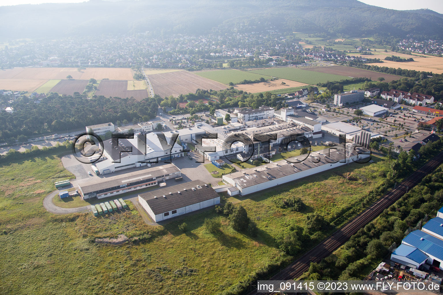 Alsbach-Hähnlein, Industriegebiet Sandwiese im Bundesland Hessen, Deutschland von oben