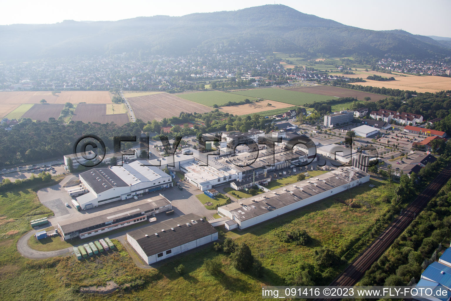 Alsbach-Hähnlein, Industriegebiet Sandwiese im Bundesland Hessen, Deutschland aus der Luft