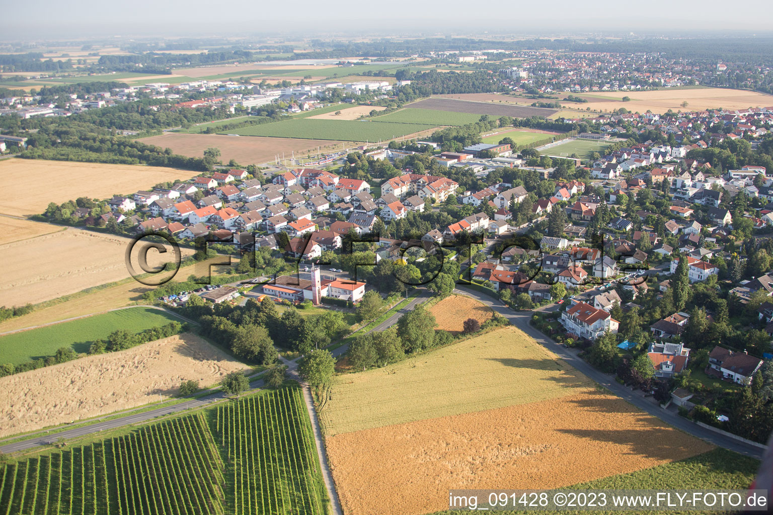 Luftbild von Alsbach-Hähnlein im Bundesland Hessen, Deutschland