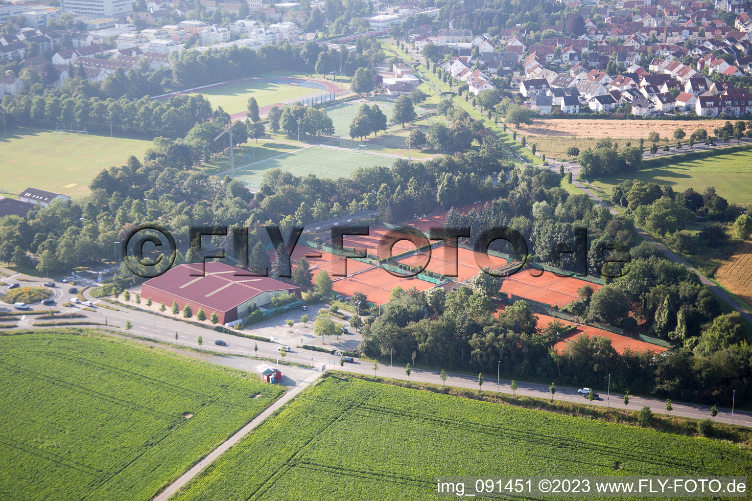 Schrägluftbild von Auerbach im Bundesland Hessen, Deutschland