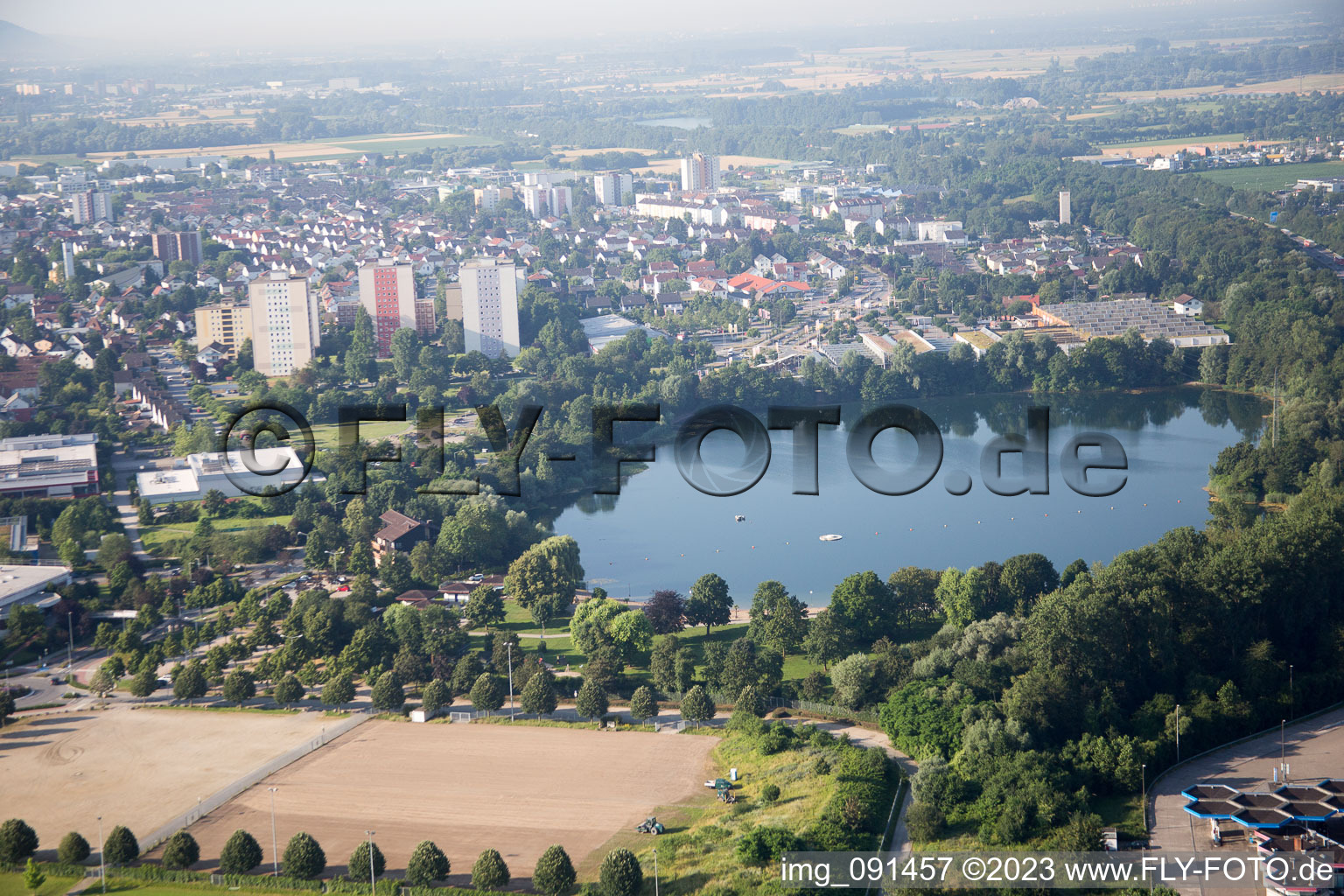 Bensheim im Bundesland Hessen, Deutschland aus der Drohnenperspektive
