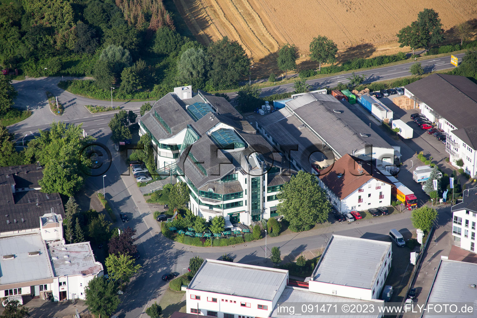 Bensheim im Bundesland Hessen, Deutschland aus der Luft betrachtet