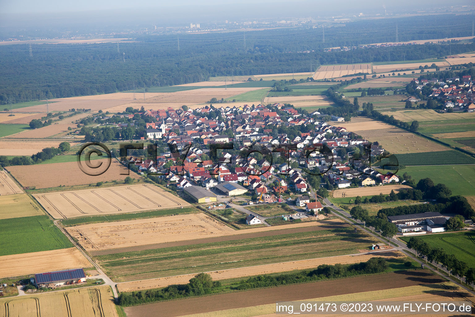 Fehlheim im Bundesland Hessen, Deutschland aus der Luft