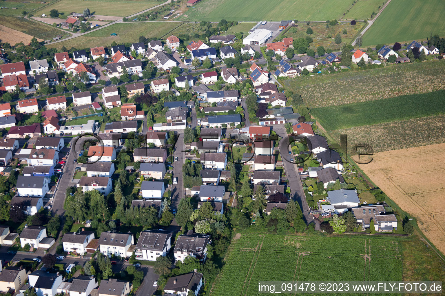 Einhausen im Bundesland Hessen, Deutschland aus der Luft betrachtet
