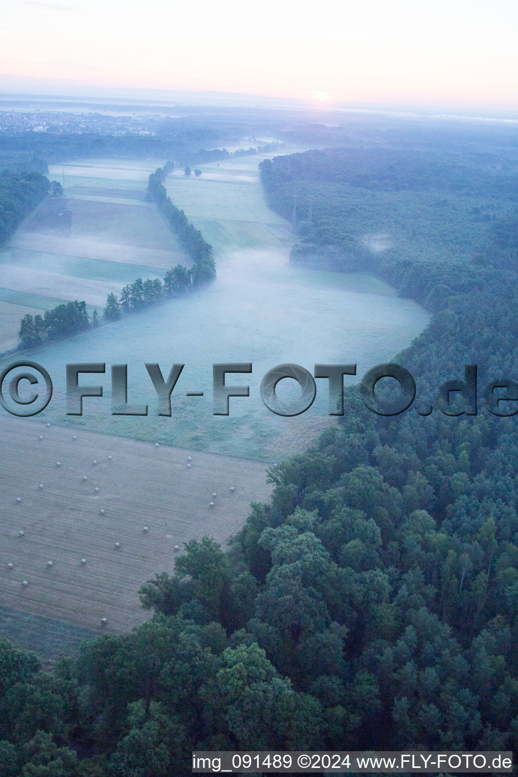Otterbachtal in Kandel im Bundesland Rheinland-Pfalz, Deutschland aus der Luft