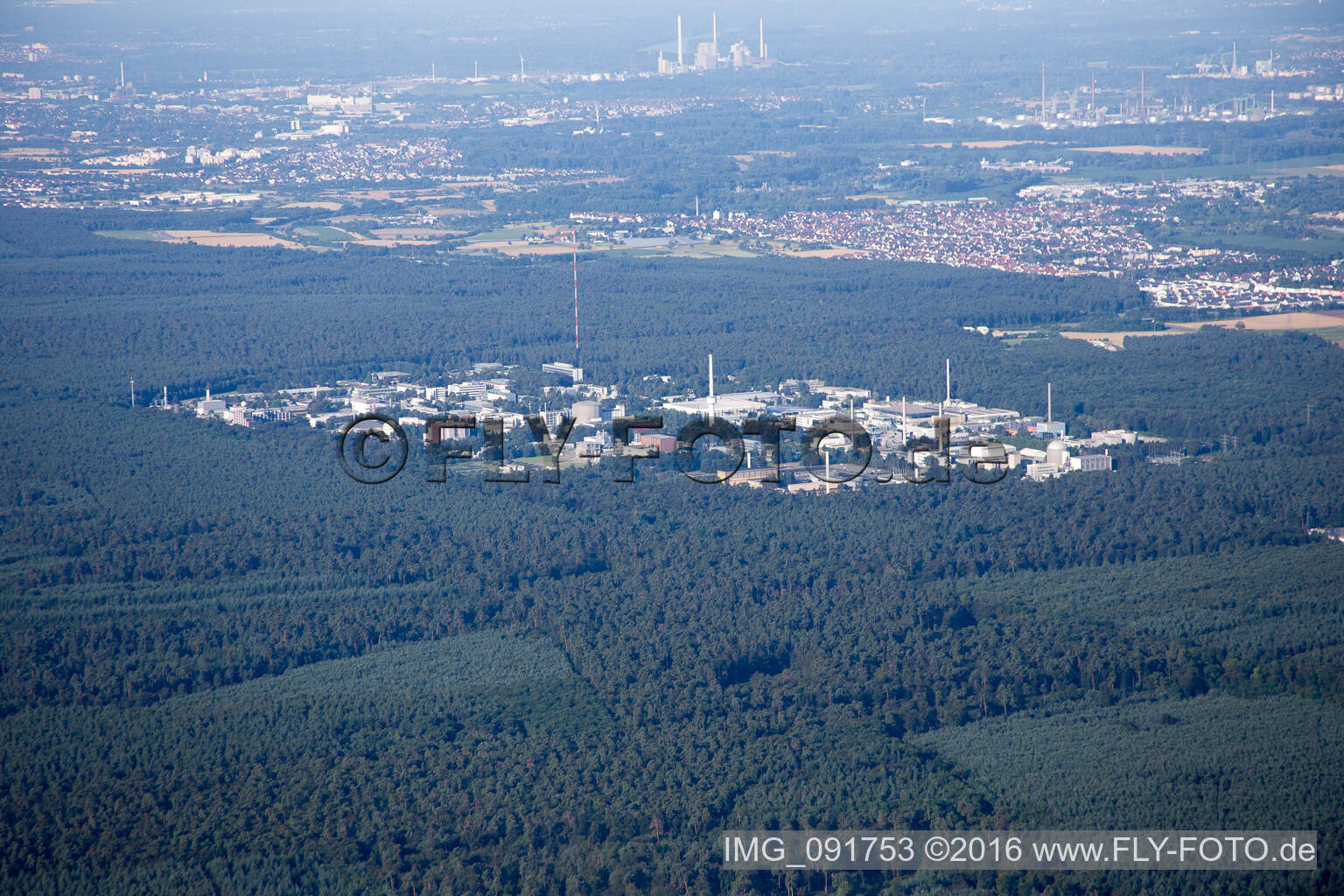 Luftbild von Leopoldshafen, KIT N in Eggenstein-Leopoldshafen im Bundesland Baden-Württemberg, Deutschland