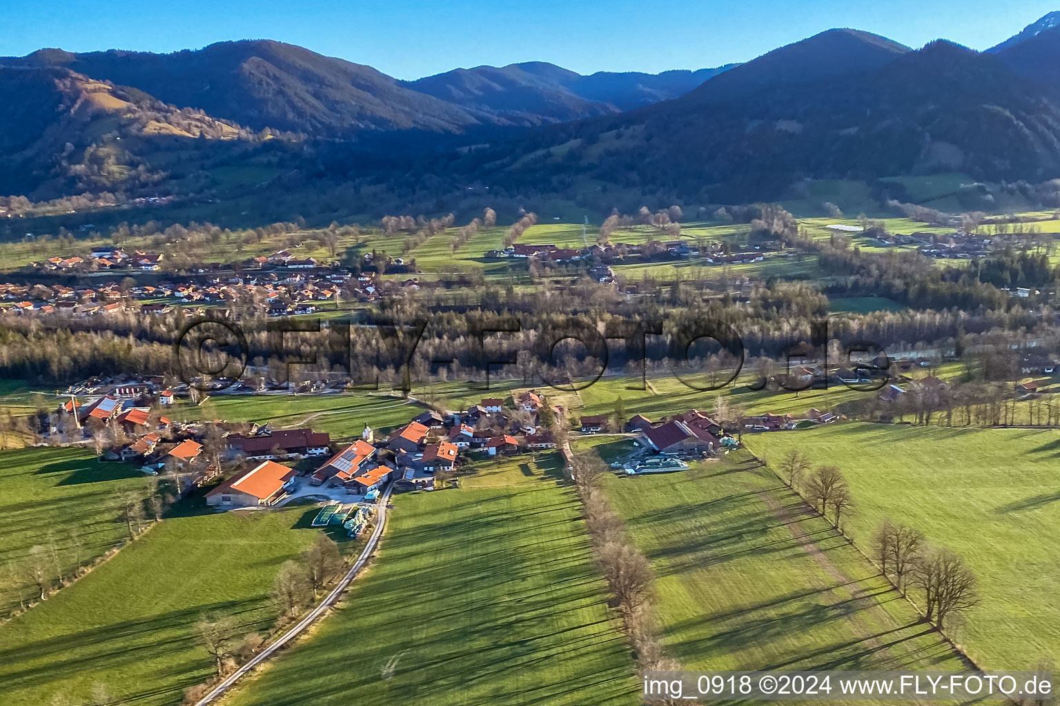 Ertlhöfe im Ortsteil Schlegldorf in Lenggries im Bundesland Bayern, Deutschland