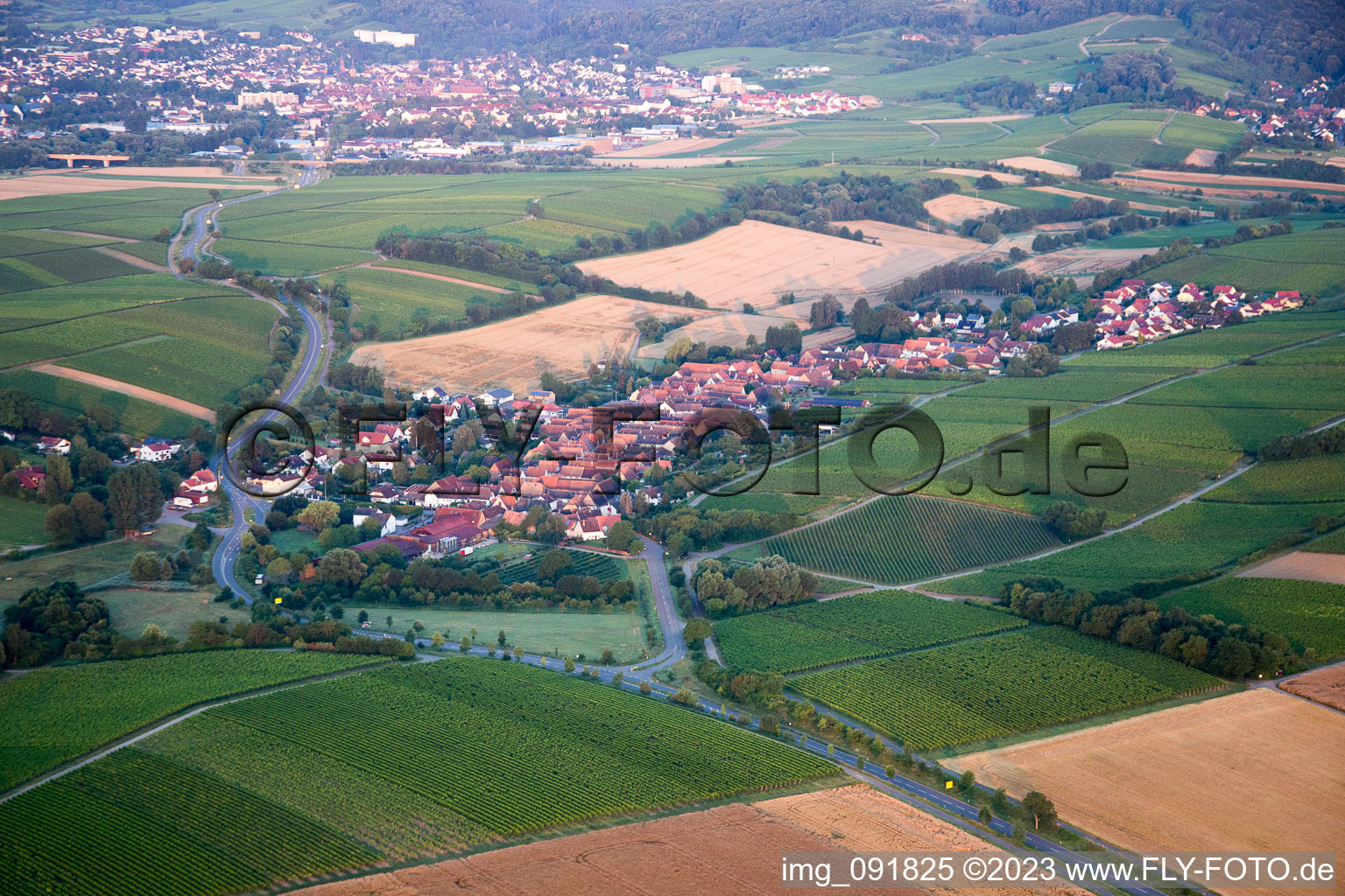 Drohnenbild von Niederhorbach im Bundesland Rheinland-Pfalz, Deutschland