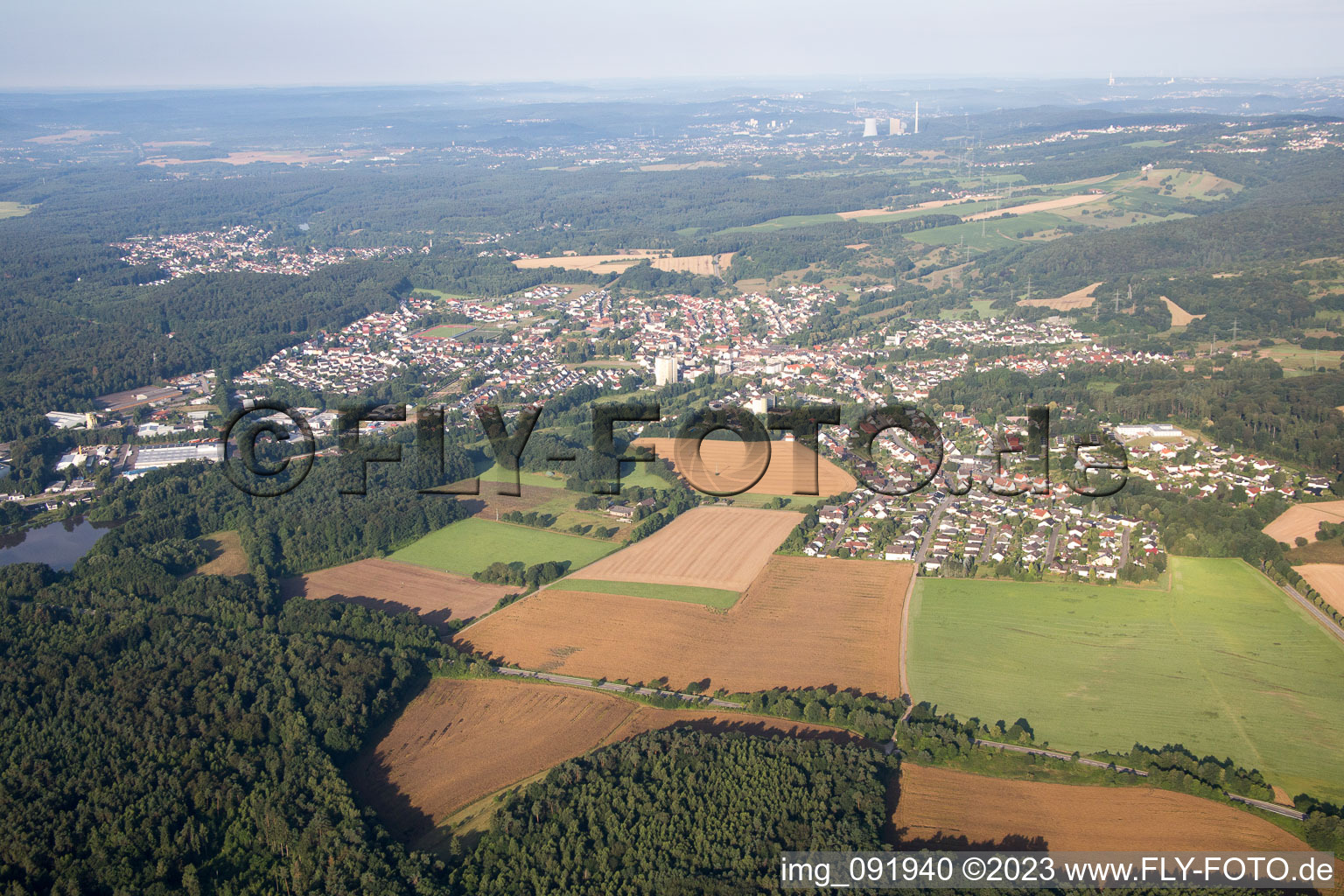 Luftbild von Waldmohr im Bundesland Saarland, Deutschland