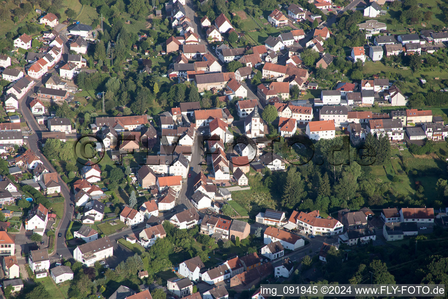 Luftbild von Dittweiler im Bundesland Rheinland-Pfalz, Deutschland