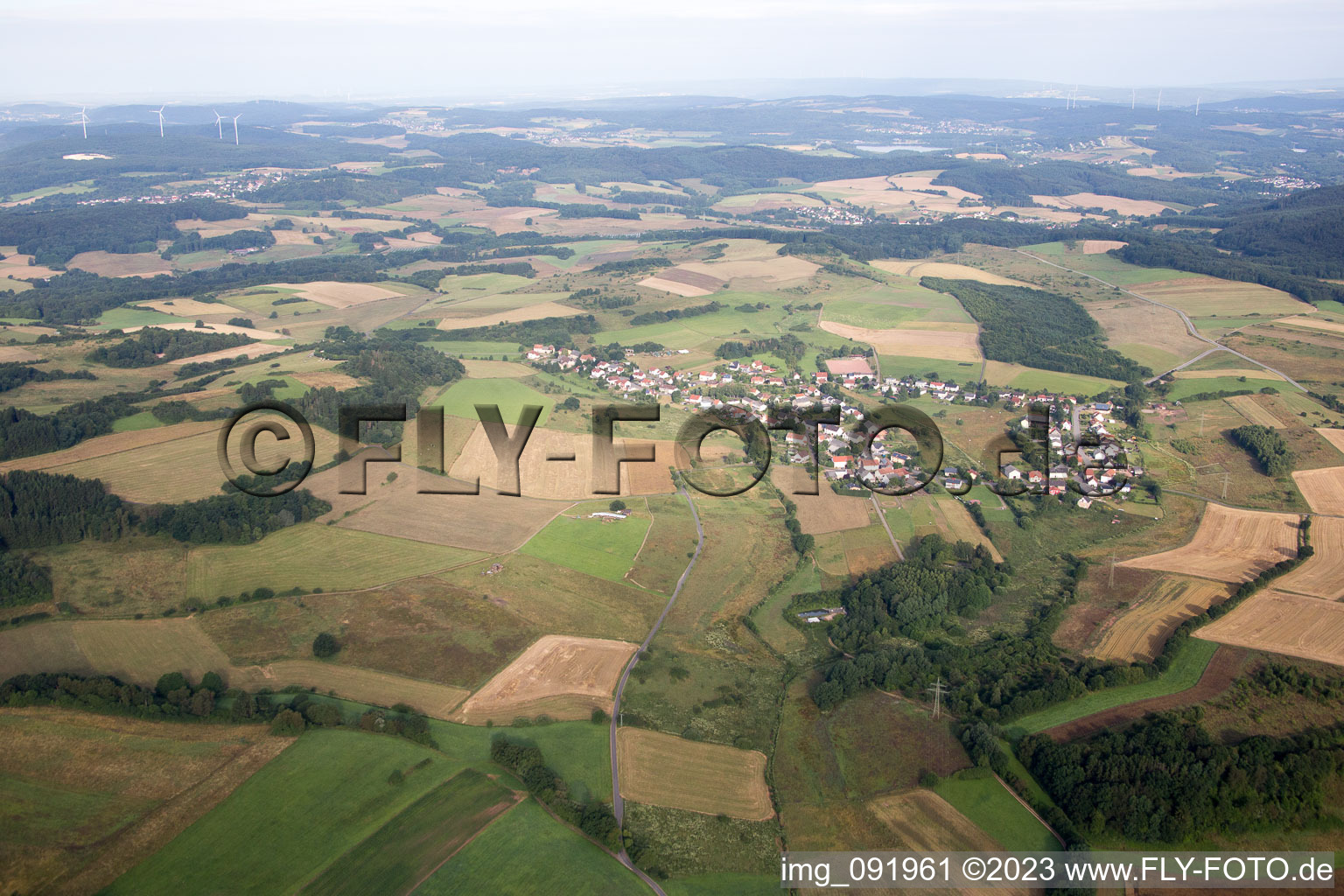 Luftbild von Mosberg-Richweiler im Bundesland Saarland, Deutschland