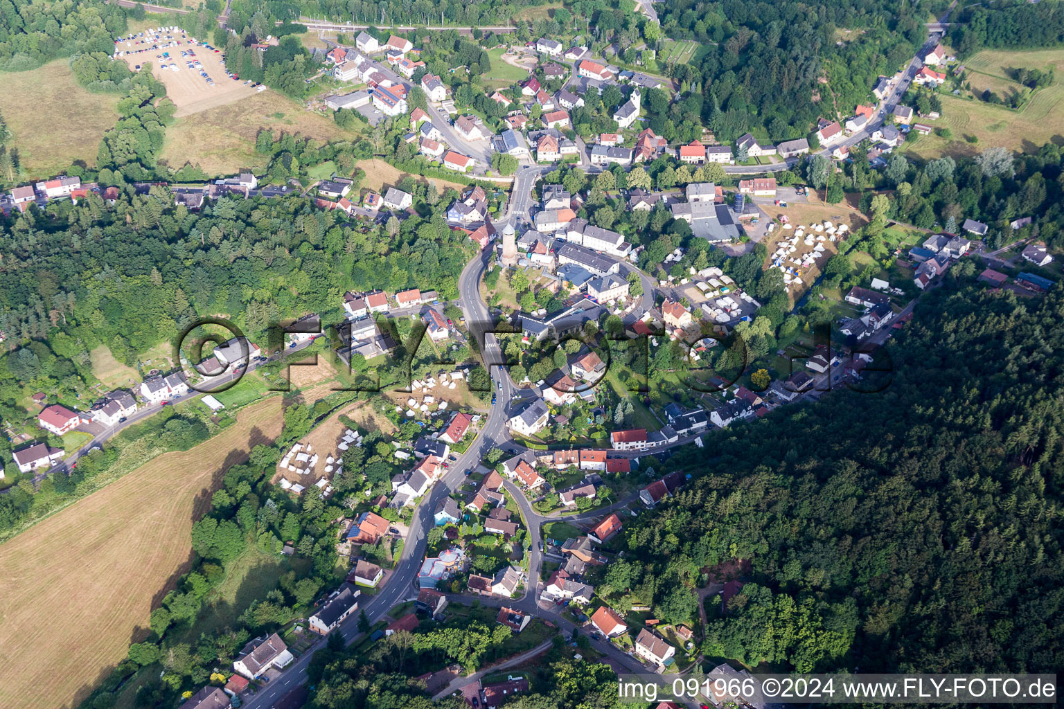Dorf - Ansicht in Nohfelden im Bundesland Saarland, Deutschland