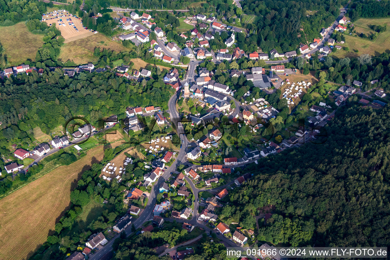 Dorfansicht in Nohfelden im Bundesland Saarland, Deutschland