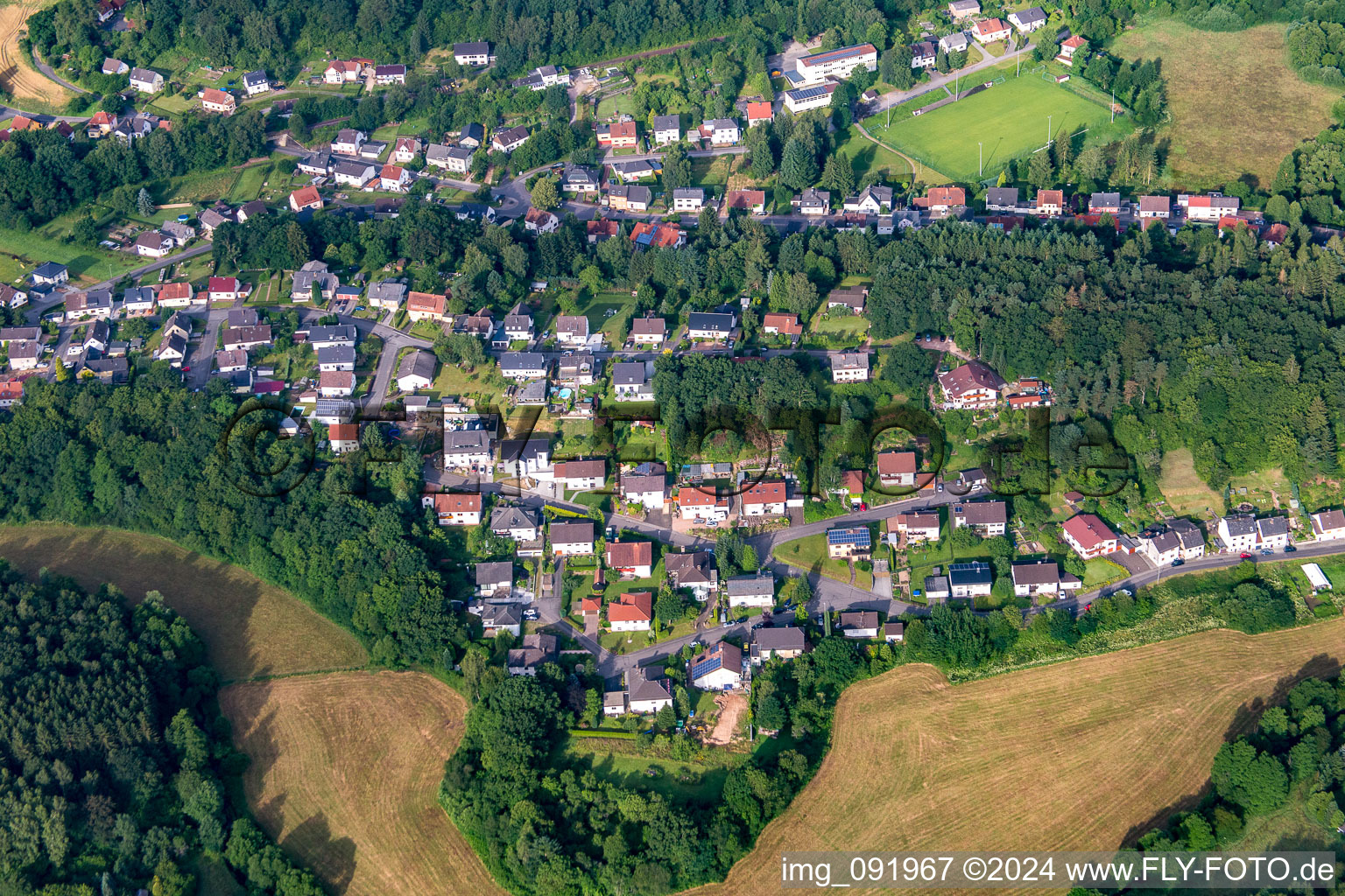 Luftaufnahme von Nohfelden im Bundesland Saarland, Deutschland