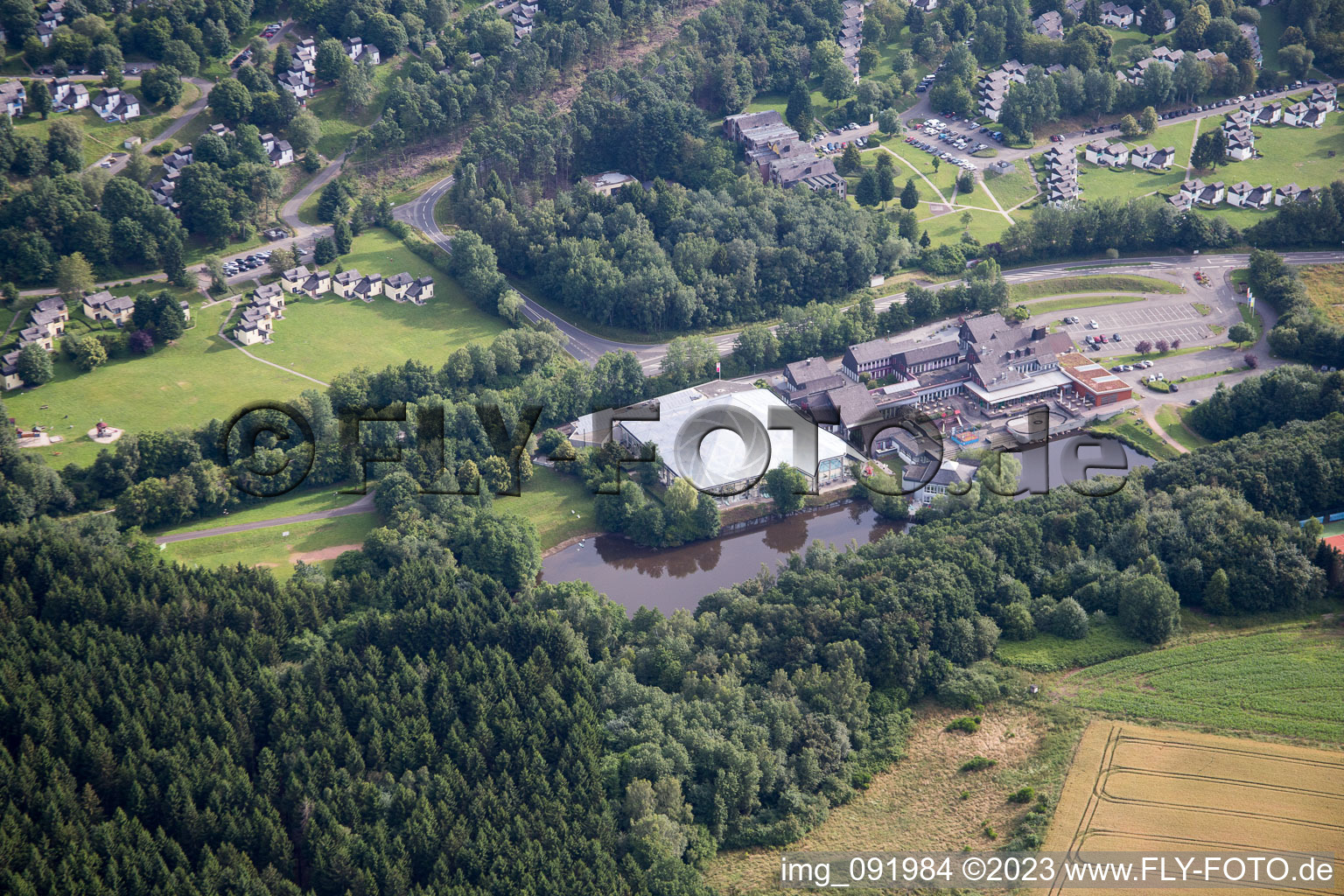 Luftbild von Oberhambach, Aquapark im Bundesland Rheinland-Pfalz, Deutschland