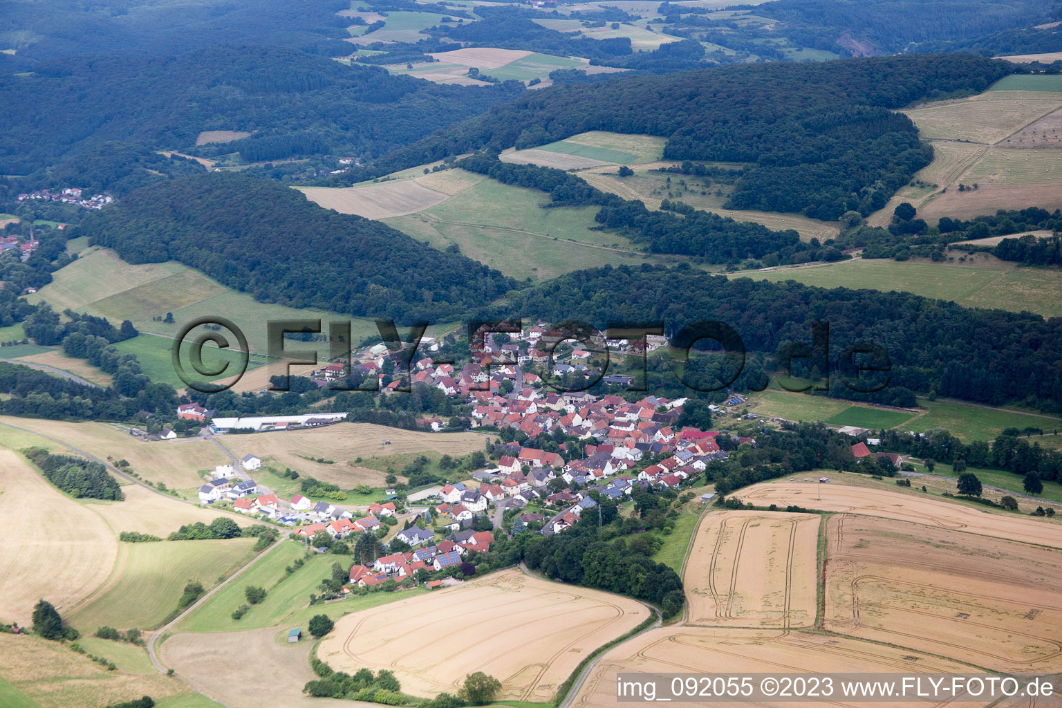 Luftbild von Gundersweiler im Bundesland Rheinland-Pfalz, Deutschland