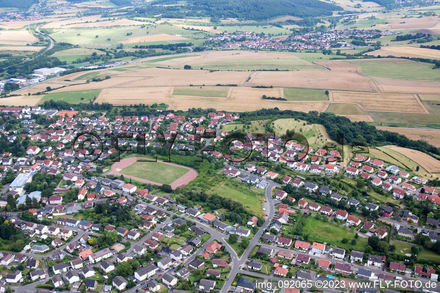 Luftbild von Winnweiler im Bundesland Rheinland-Pfalz, Deutschland