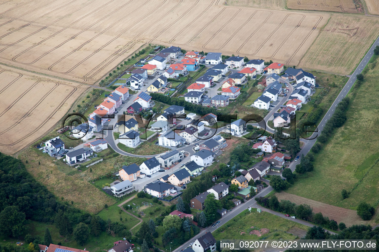 Winnweiler im Bundesland Rheinland-Pfalz, Deutschland vom Flugzeug aus