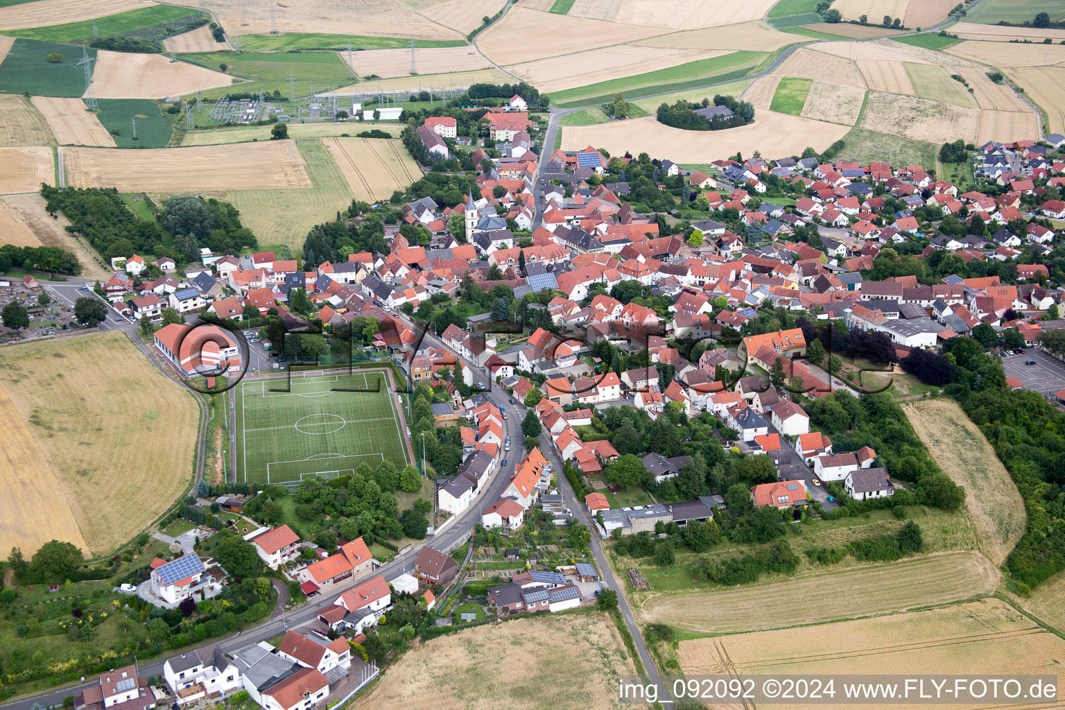 Kerzenheim im Bundesland Rheinland-Pfalz, Deutschland von oben