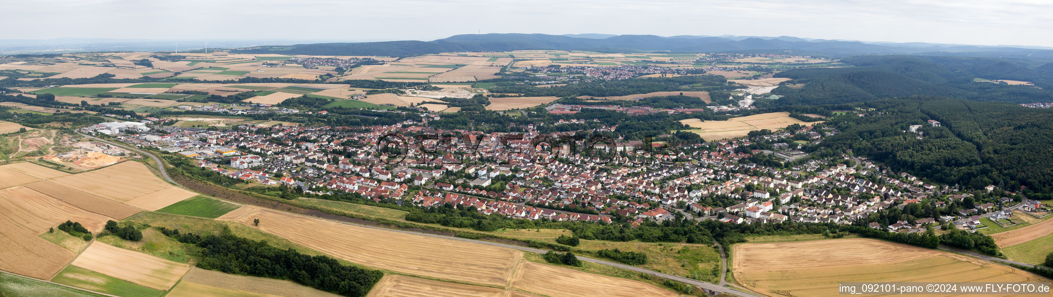 Panorama von Eisenberg (Pfalz) im Bundesland Rheinland-Pfalz, Deutschland