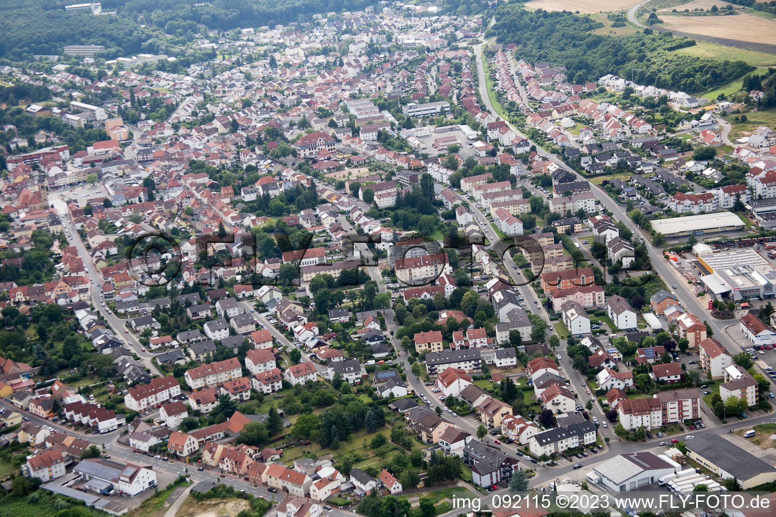 Eisenberg im Bundesland Rheinland-Pfalz, Deutschland von einer Drohne aus