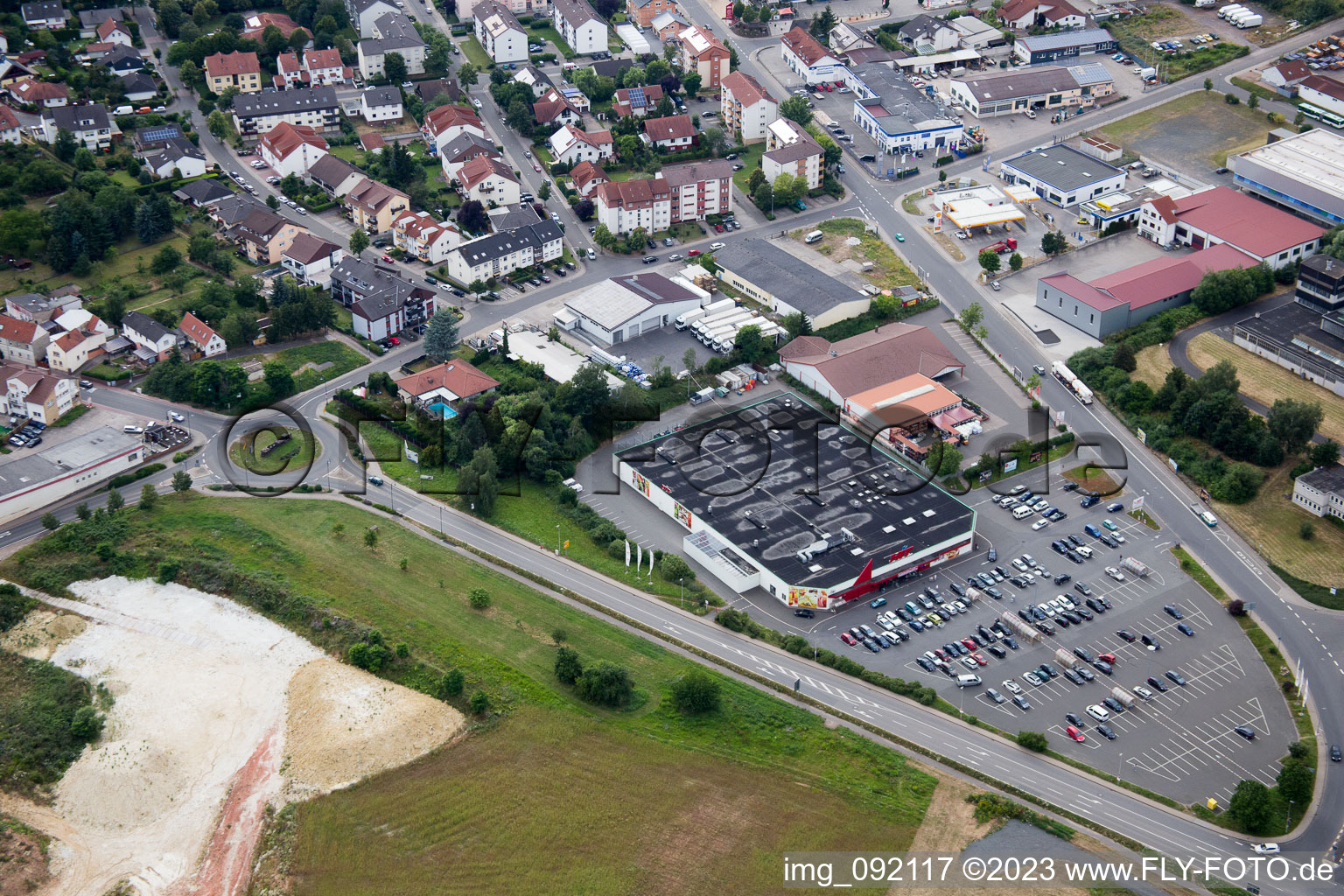Luftbild von Eisenberg im Bundesland Rheinland-Pfalz, Deutschland