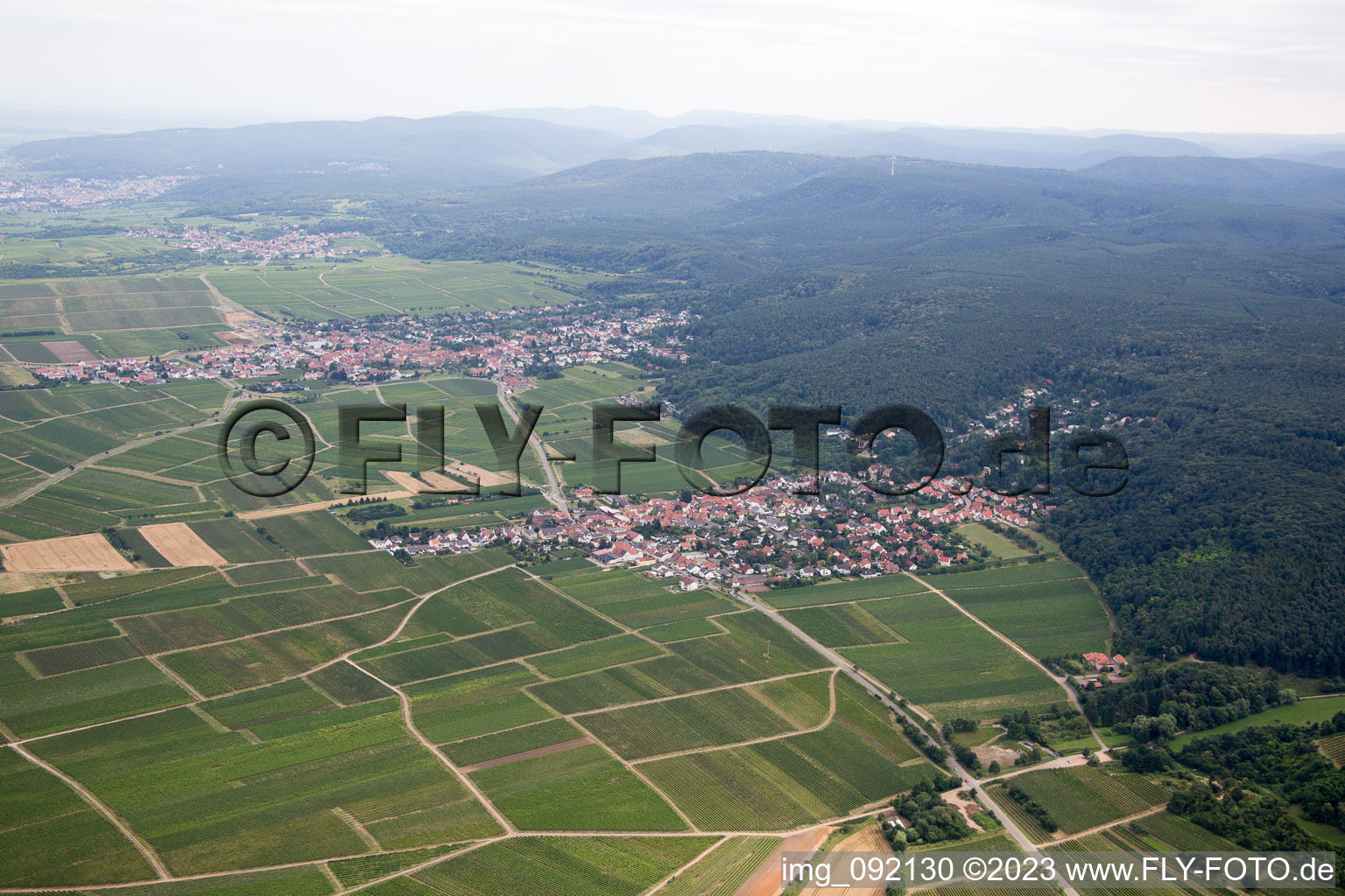 Luftbild von Bobenheim am Berg im Bundesland Rheinland-Pfalz, Deutschland