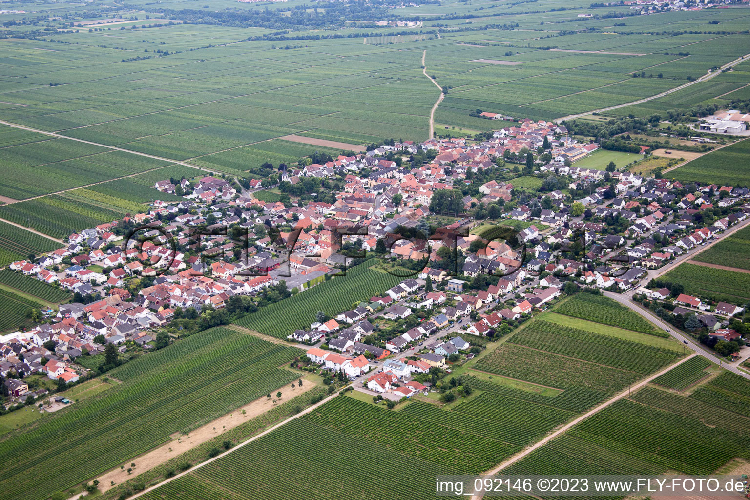 Luftaufnahme von Gönnheim im Bundesland Rheinland-Pfalz, Deutschland