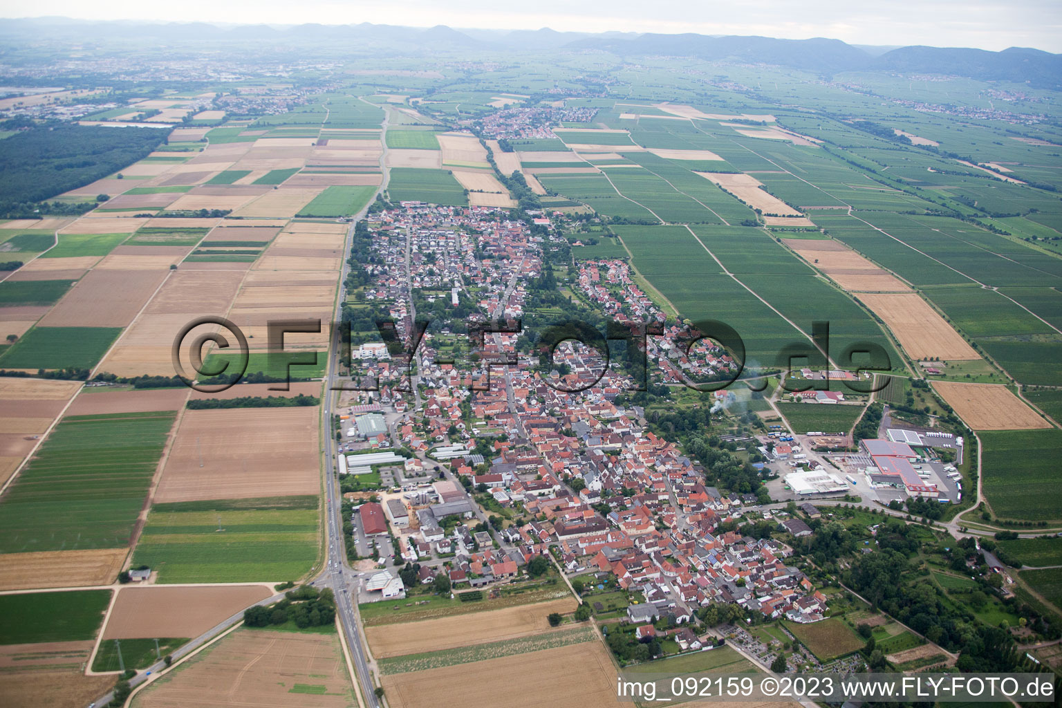 Hochstadt im Bundesland Rheinland-Pfalz, Deutschland aus der Luft