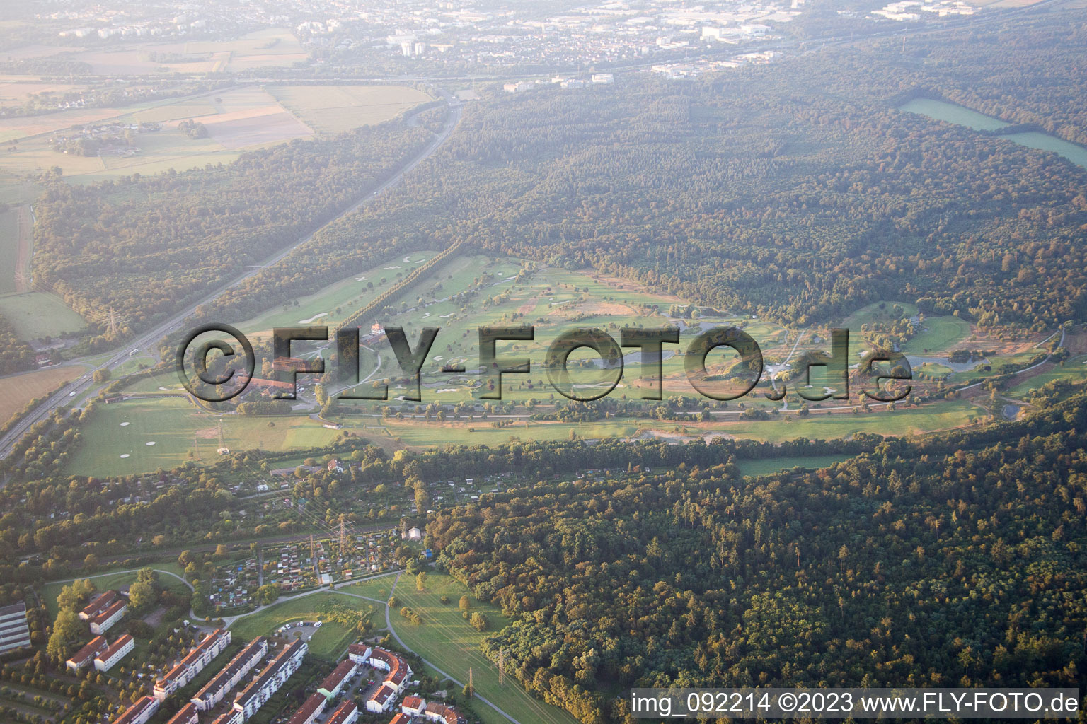 Luftbild von KA Golfclub Scheibenhardt im Ortsteil Beiertheim-Bulach in Karlsruhe im Bundesland Baden-Württemberg, Deutschland