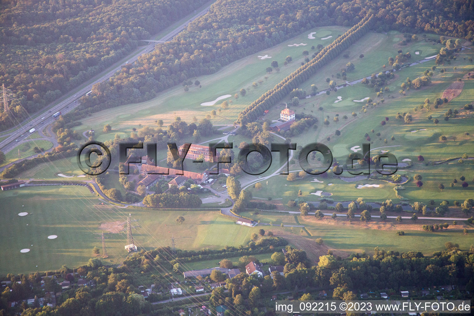 Luftaufnahme von KA Golfclub Scheibenhardt im Ortsteil Beiertheim-Bulach in Karlsruhe im Bundesland Baden-Württemberg, Deutschland