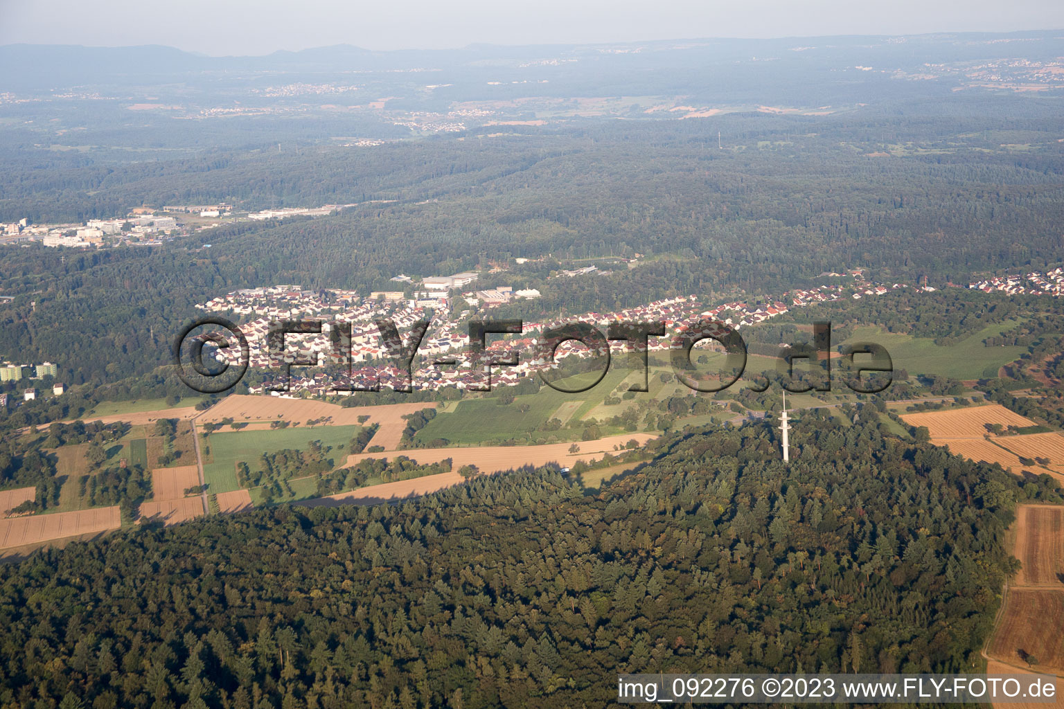 Drohnenbild von Ispringen im Bundesland Baden-Württemberg, Deutschland