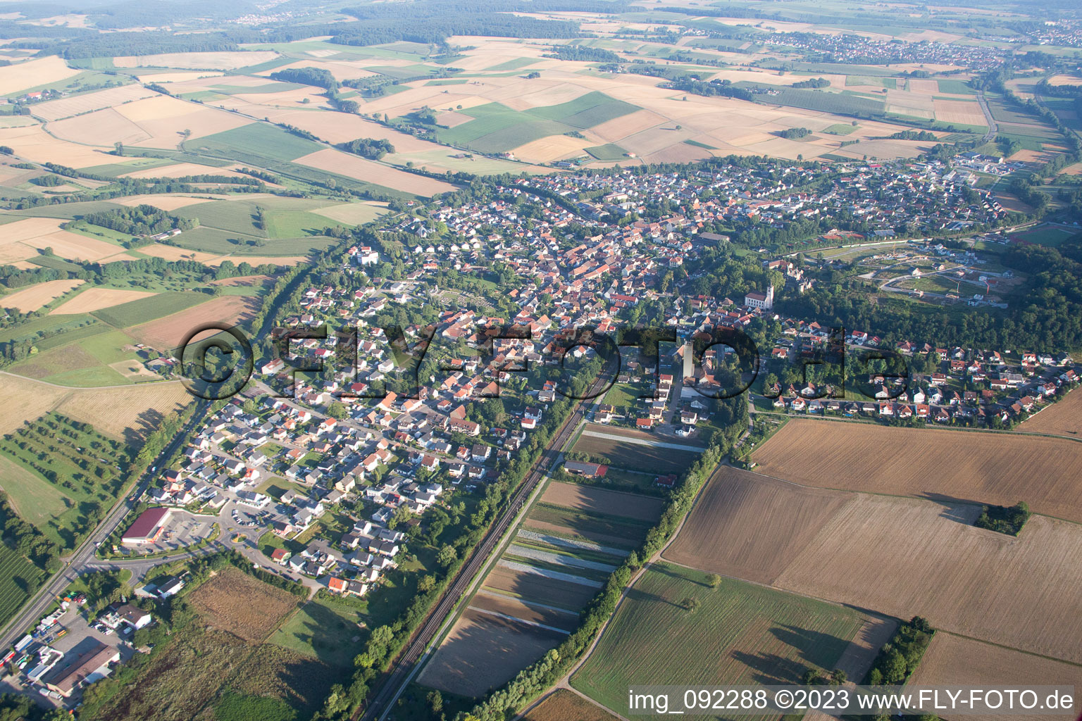 Luftbild von Gondelsheim im Bundesland Baden-Württemberg, Deutschland