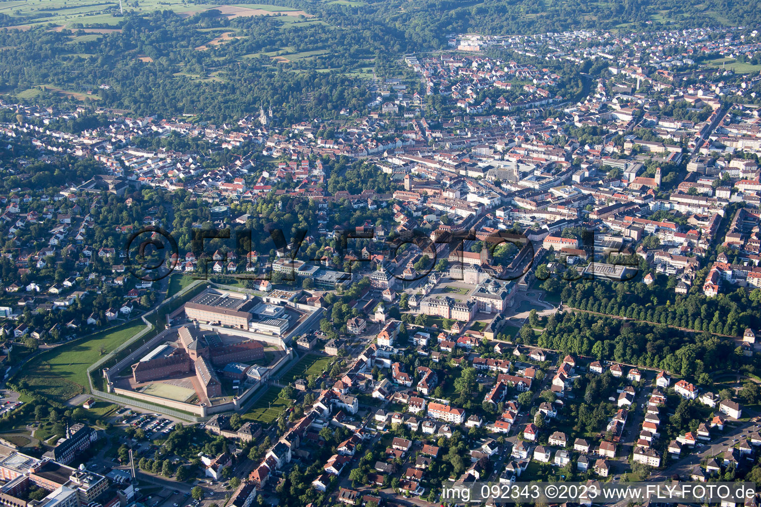 Innenstadt von Norden in Bruchsal im Bundesland Baden-Württemberg, Deutschland