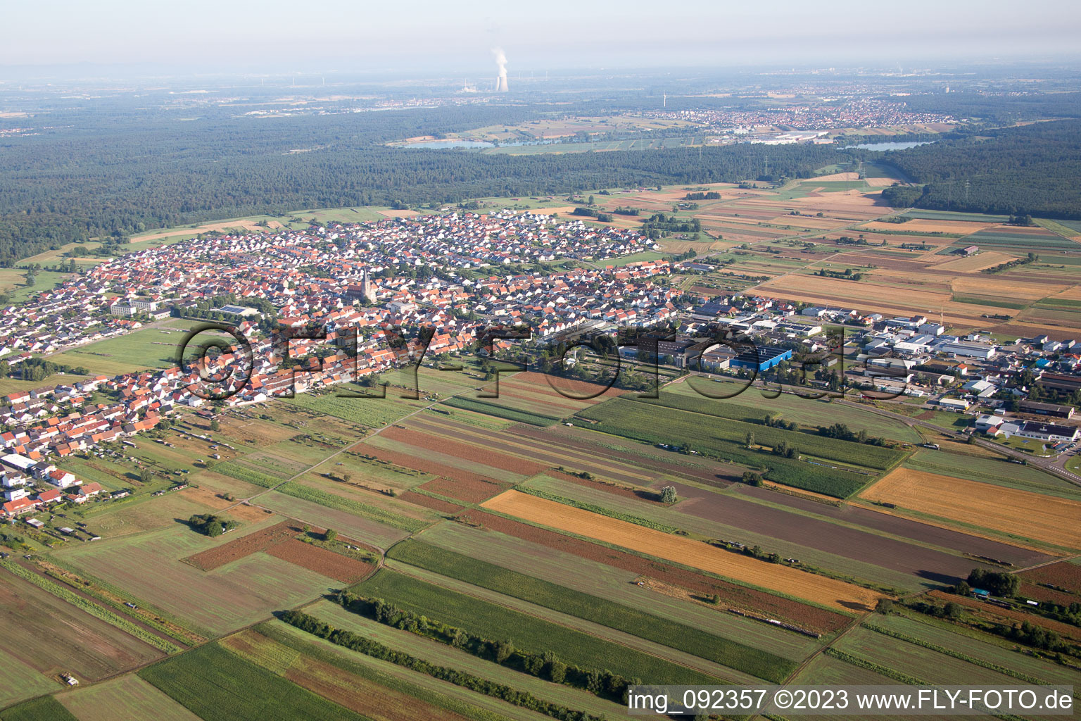 Hambrücken im Bundesland Baden-Württemberg, Deutschland vom Flugzeug aus