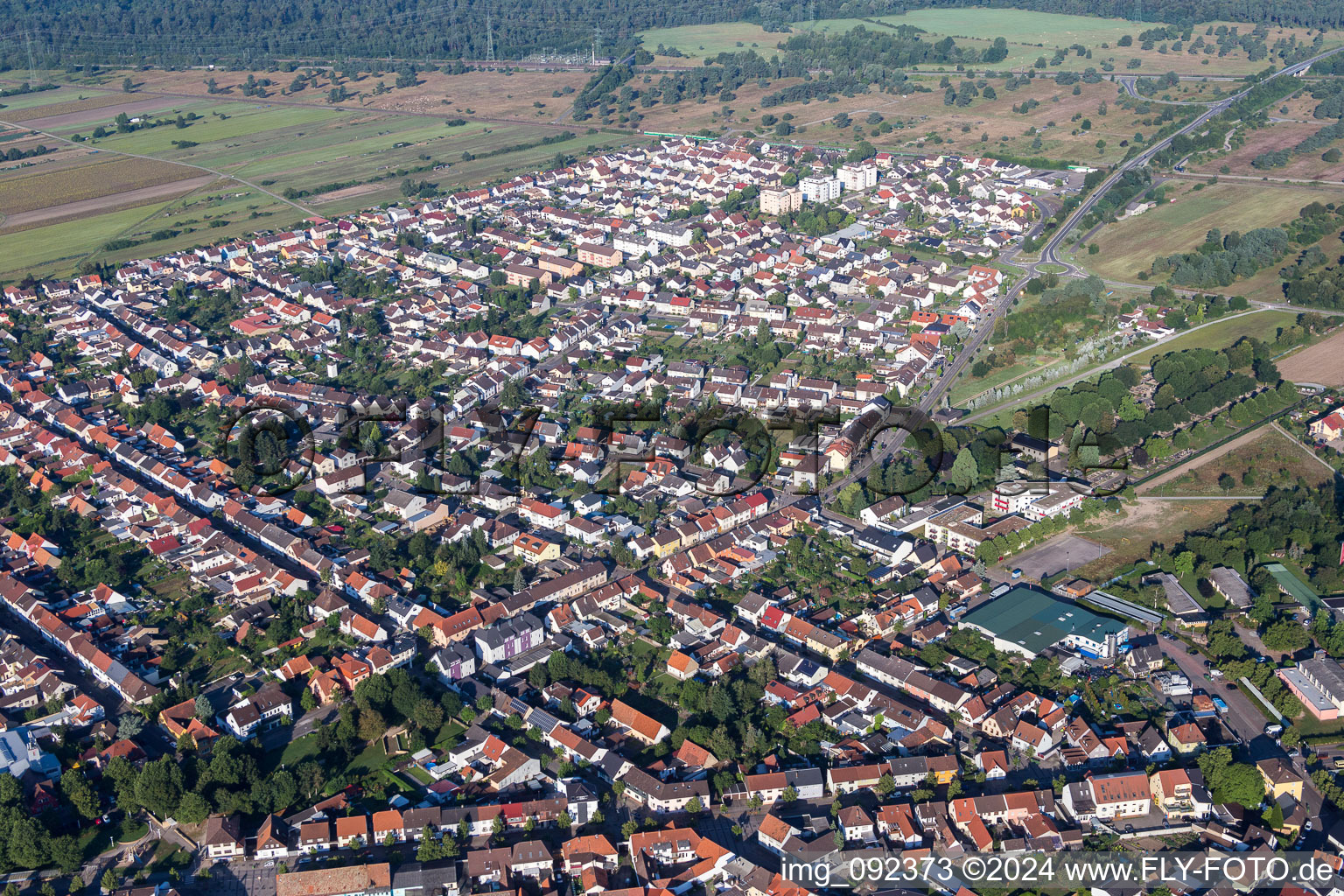 Siedlungsgebiet in Wiesental im Bundesland Baden-Württemberg, Deutschland
