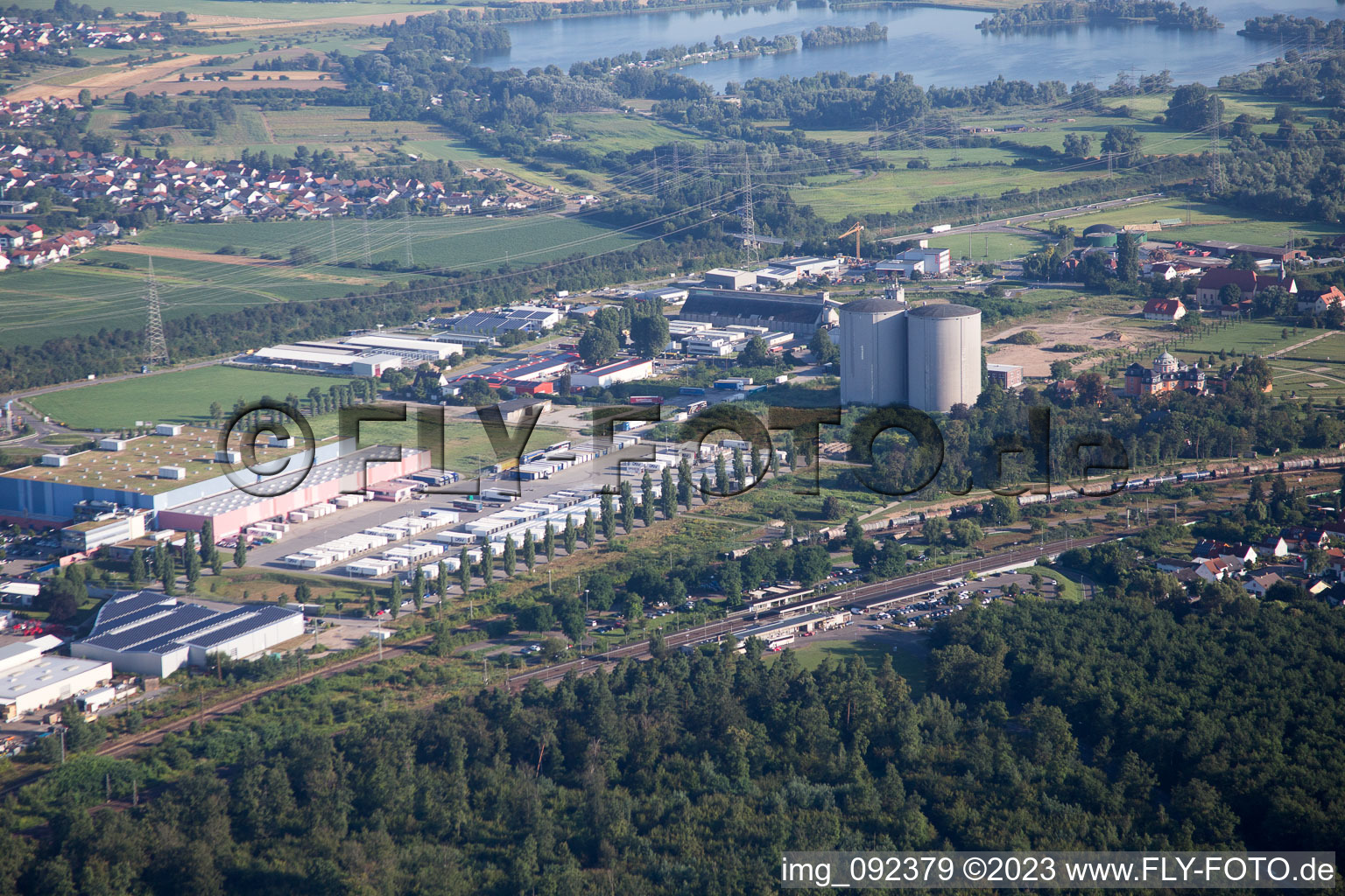 Luftaufnahme von Waghäusel im Bundesland Baden-Württemberg, Deutschland