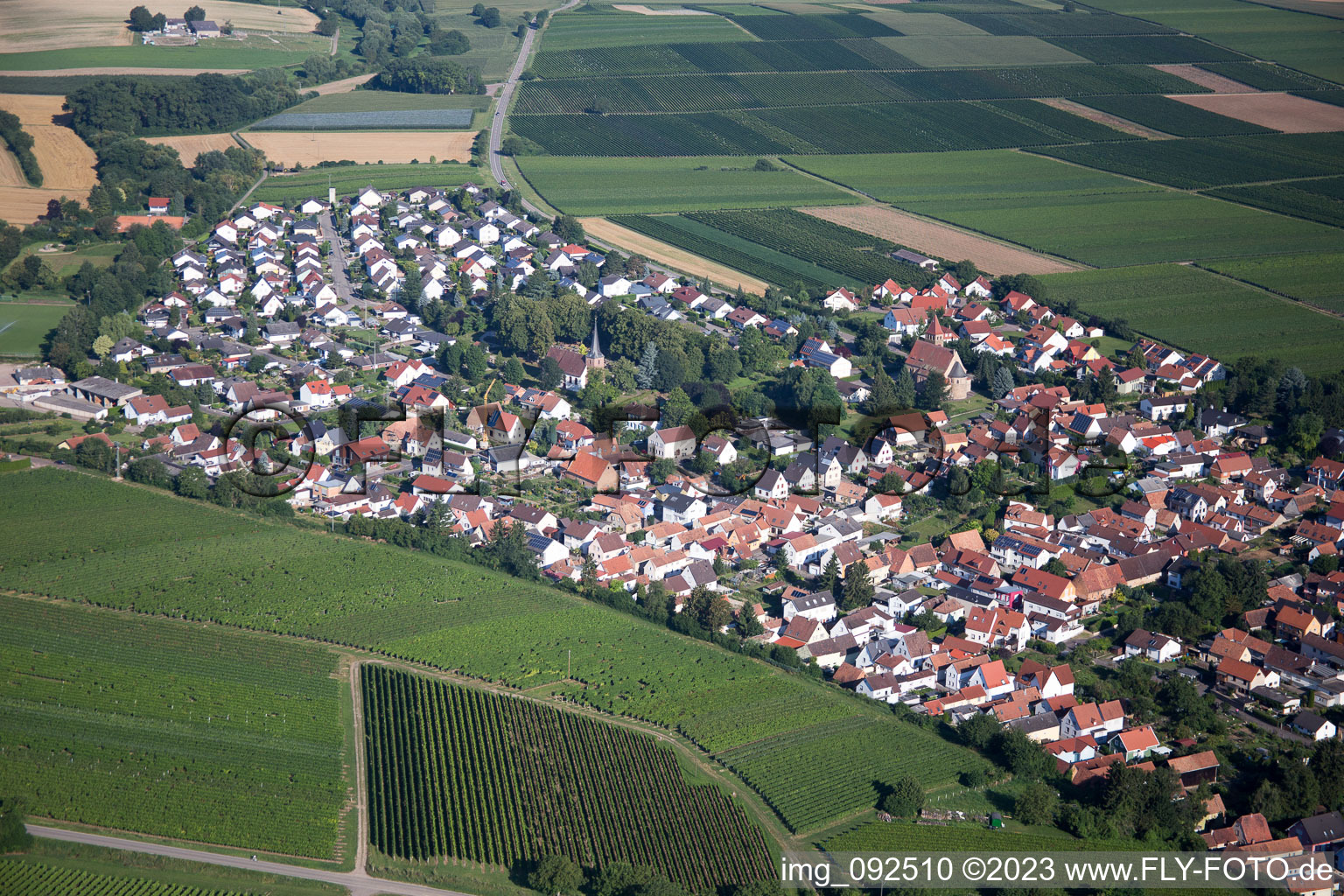 Insheim im Bundesland Rheinland-Pfalz, Deutschland von einer Drohne aus